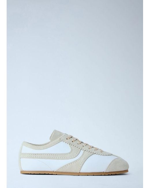Dries Van Noten Blue Suede Panel Trainers