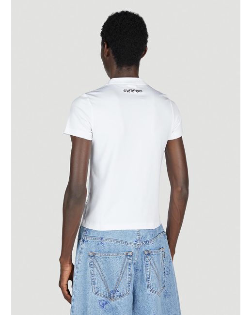 Vetements Stop Copying Me Fitted T-shirt in White for Men | Lyst