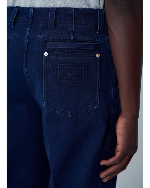 Gucci Blue Five-Pocket Jeans for men