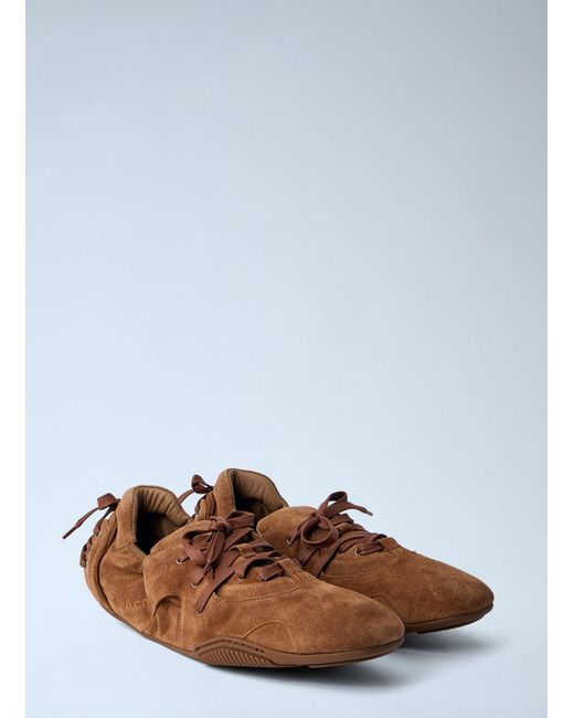 Acne White Bilara Suede Sneakers for men