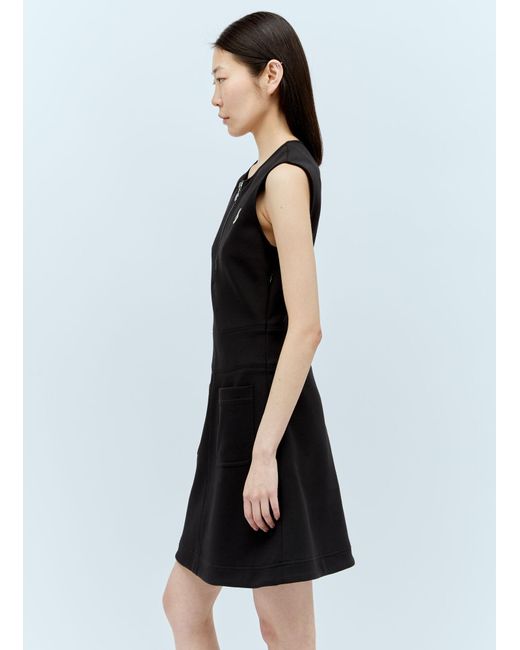 Moncler Black Logo Patch Mini Dress