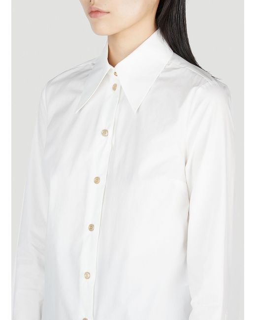Gucci White Point Collar Shirt