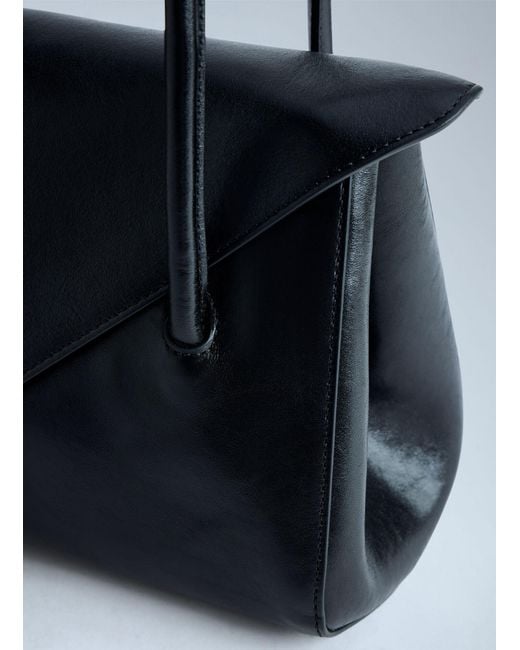 Marni Blue East West Flap Closure Shoulder Bag