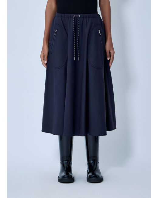 Moncler Blue Drawstring Skirt