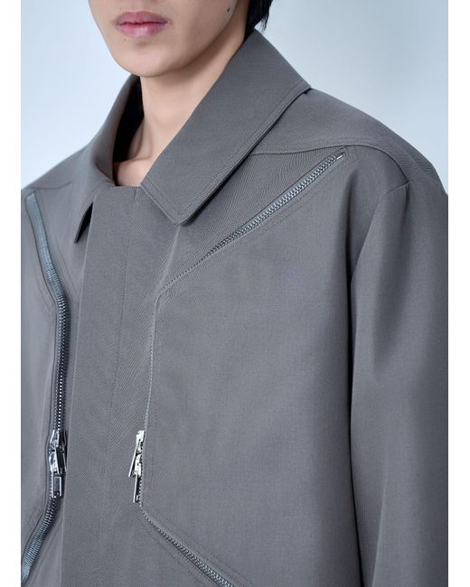 Rick Owens Blue Heizer Mac Jacket for men