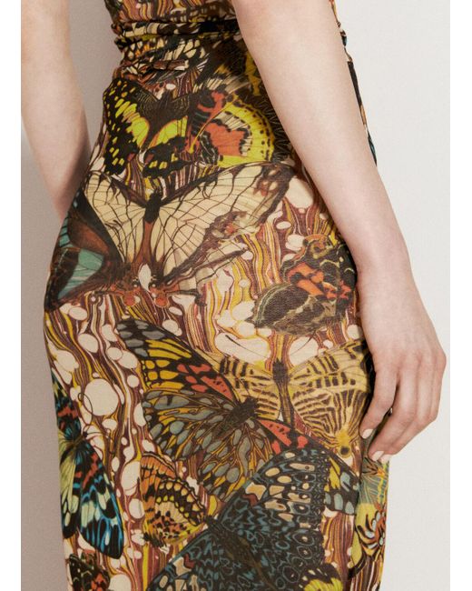 Jean Paul Gaultier Natural Butterdly Midi Skirt