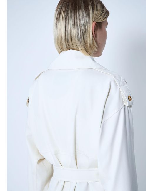 コート Water-Repellent Garbardine Trench Coach Max Mara Water-Repellent Garbardine Trench Coach in White