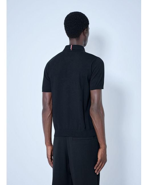 Moncler Blue Piqué Polo Shirt for men