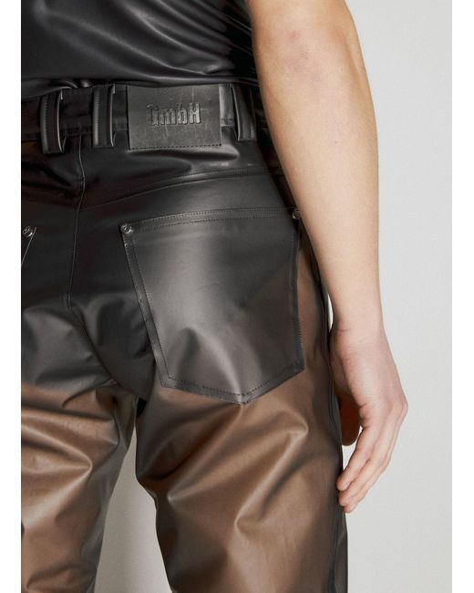 GmbH Black Clear Double-zip Pants for men