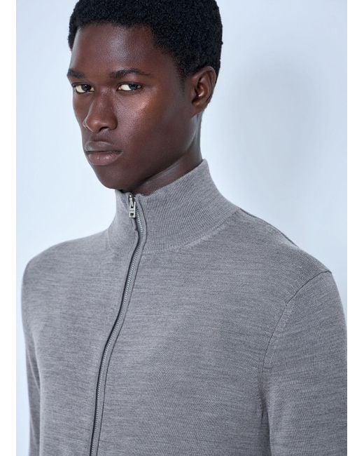 Acne Blue Zip-Up Bow Logo Cardigan for men
