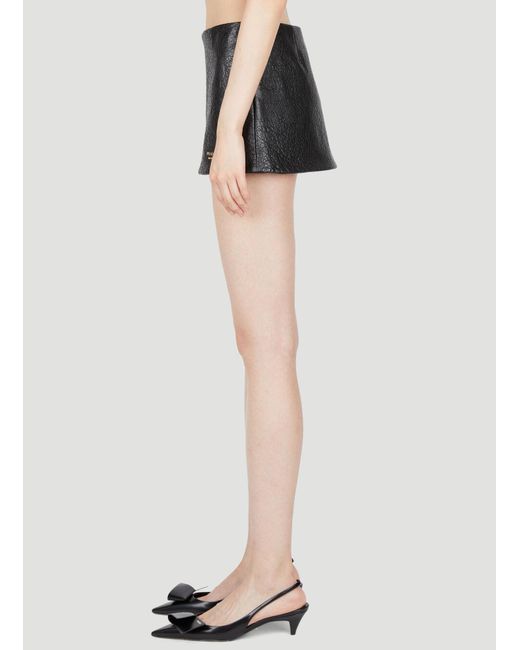 Prada Black Leather Mini Skirt