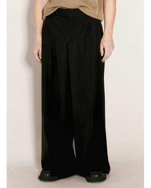 Dolce & Gabbana Black Wool Tailored Pants for men