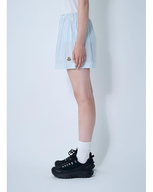Moncler Blue Striped Shorts