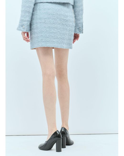 Gucci Blue Tweed Mini Skirt