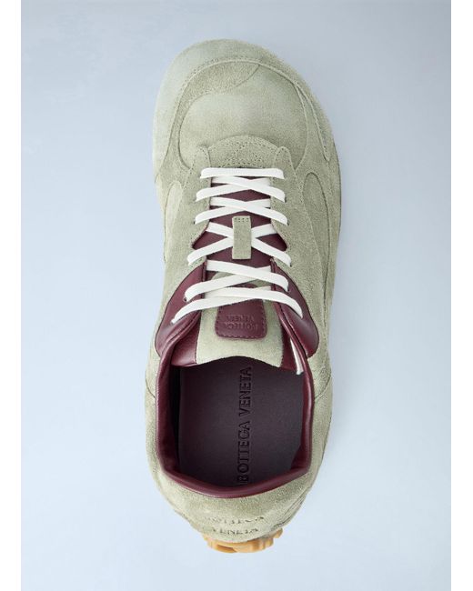 Bottega Veneta Green Orbit Flash Suede Sneakers for men