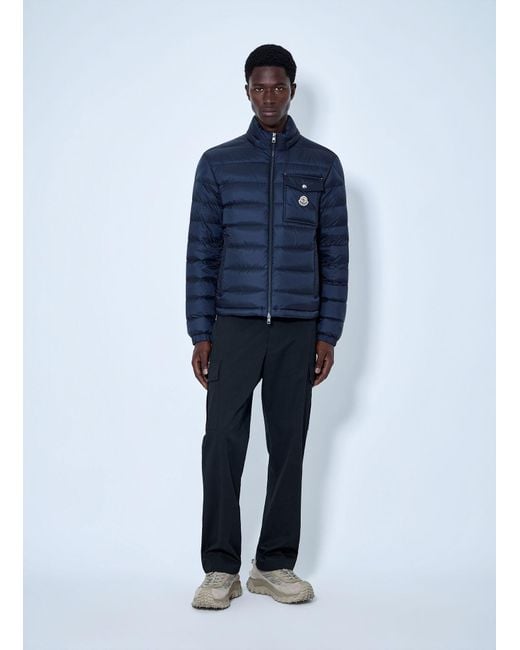 Moncler Blue Verith Hooded Short Down Jacket for men