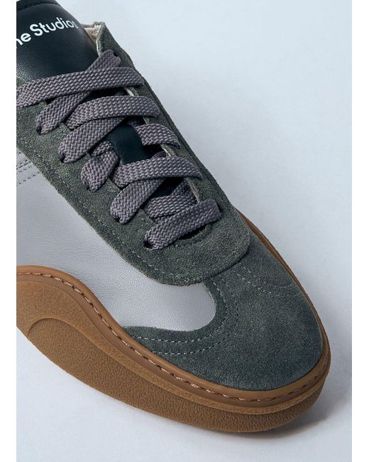 Acne Blue Leather Low-Top Sneakers for men