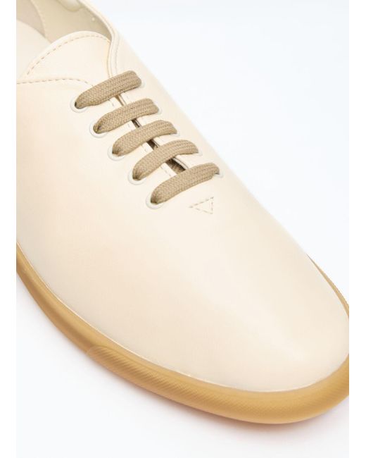 The Row White Sam Leather Sneakers