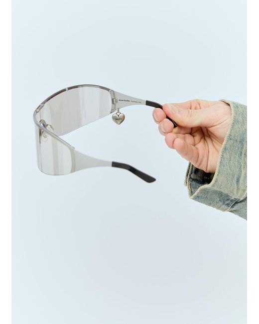 Acne Gray Metal Frame Sunglasses