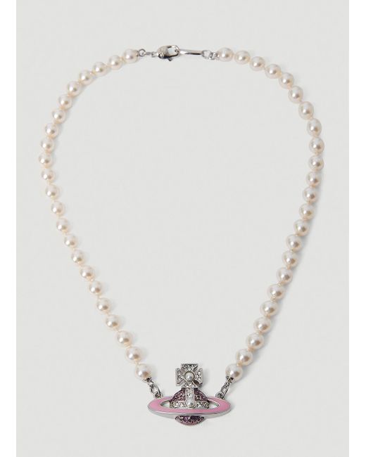 Vivienne Westwood White Roxanne Pearl Necklace