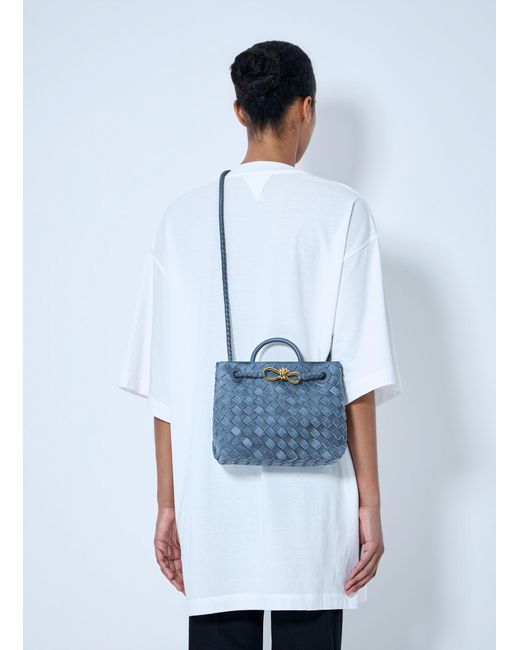 Bottega Veneta Blue Small Andiamo Handbag