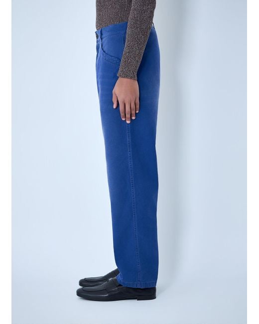 Prada Blue Cotton Twill Pants for men