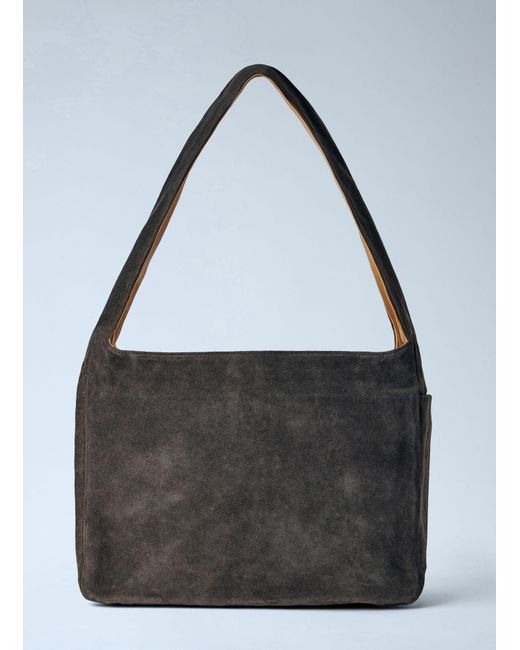Our Legacy Gray Grande Brick Suede Shoulder Bag