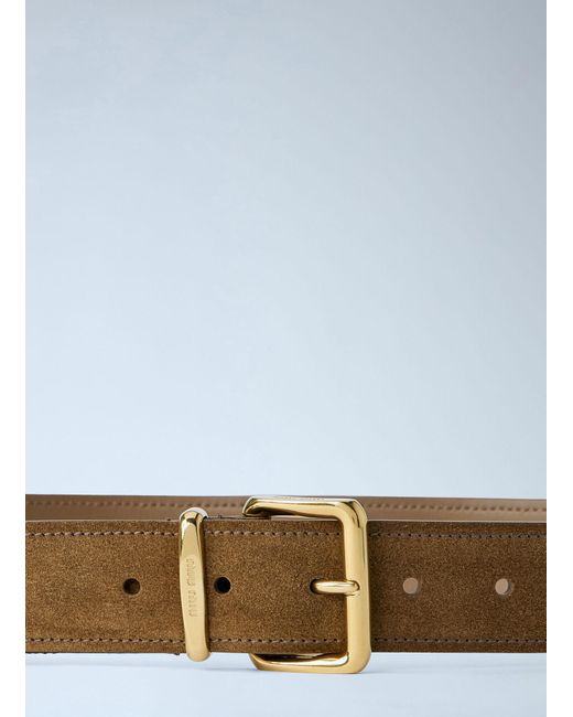 Miu Miu Blue Suede Belt