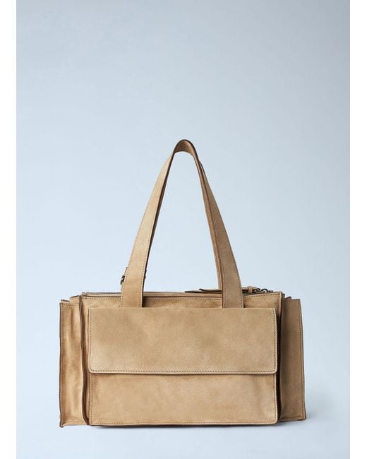 Miu Miu Blue Structured Leather Handbag