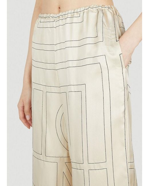 Totême Natural Monogram Pyjama Pants