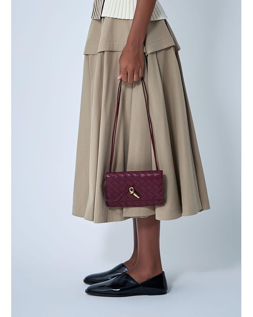 Bottega Veneta Purple Andiamo Crossbody Bag