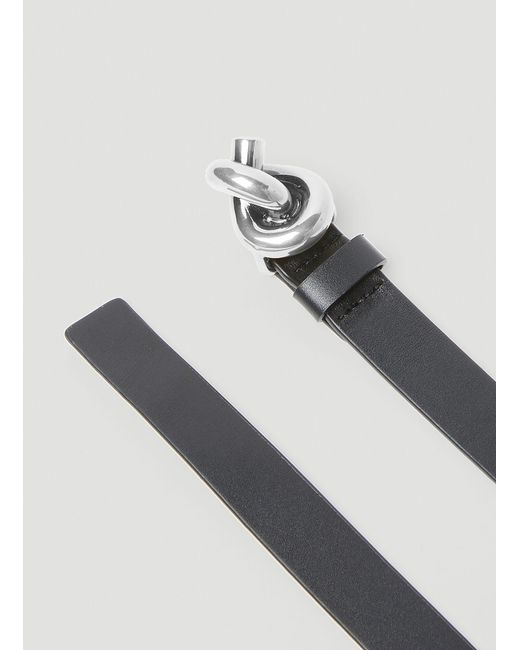 Bottega Veneta White Knot Leather Belt