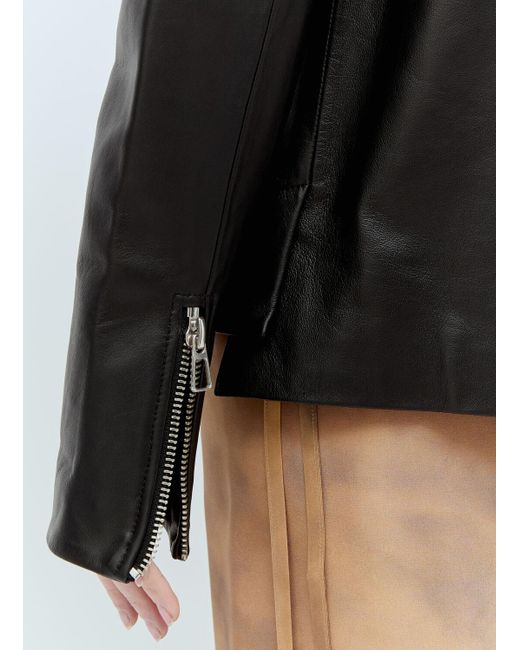 Sportmax Black Nappa Leather Jacket