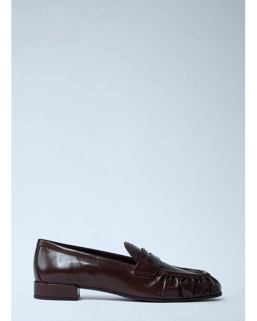 Prada White Leather Loafers