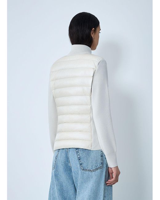 Moncler Gray Quilted Cardigan