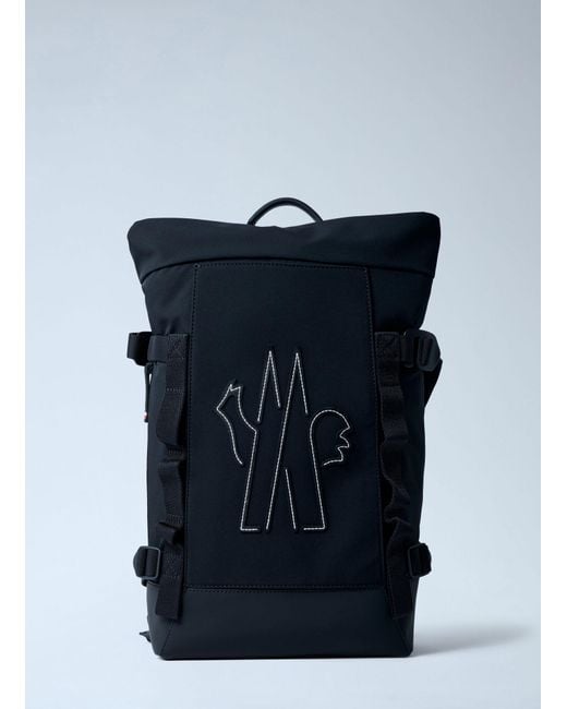 Moncler Blue Logo Motif Backpack for men