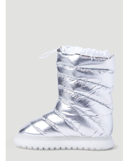 Moncler White Gaia Pocket Mid Snow Boots for men