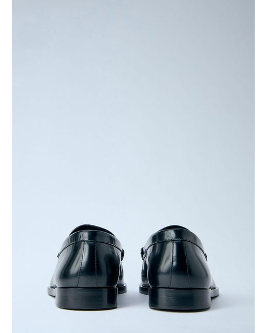 The Row Black Leather Loafers for men