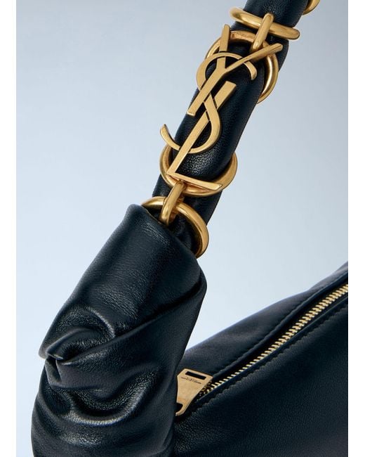 Saint Laurent Blue Mini Amalia Shoulder Bag