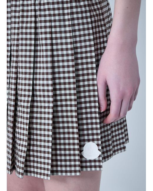 Moncler Gray Pleated Mini Skirt