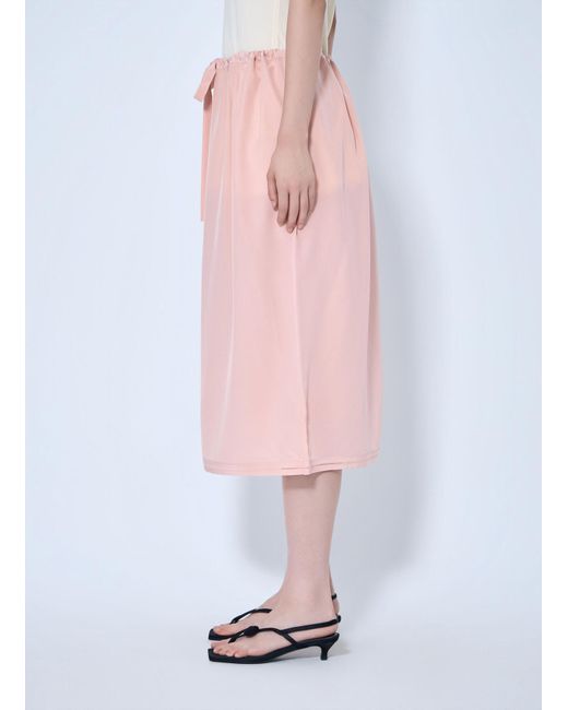 Totême Pink Fluid Silk Skirt