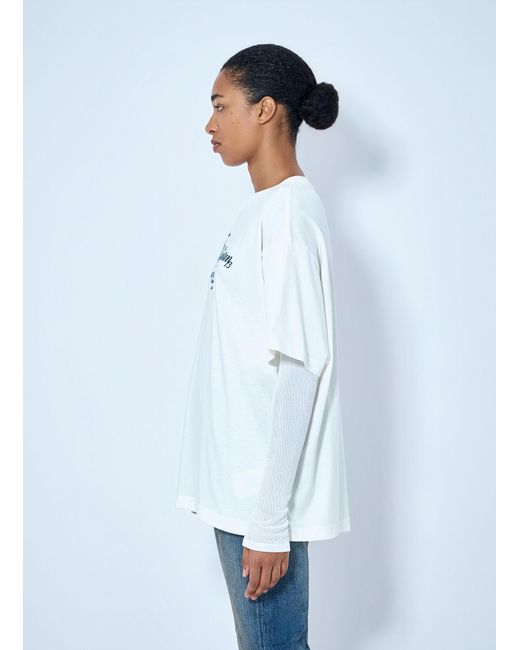 Acne White Embroidered T-Shirt
