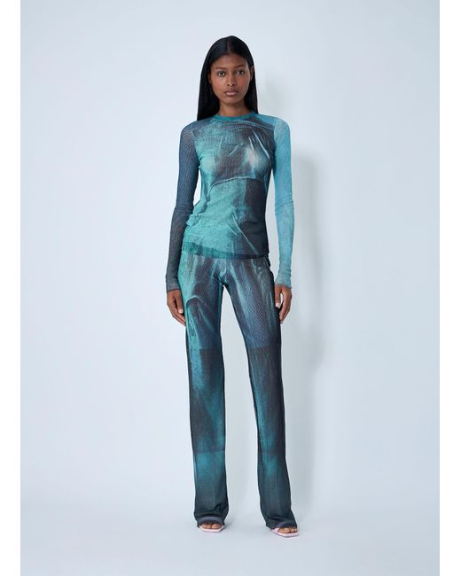 Jean Paul Gaultier Blue Water Mesh Pants
