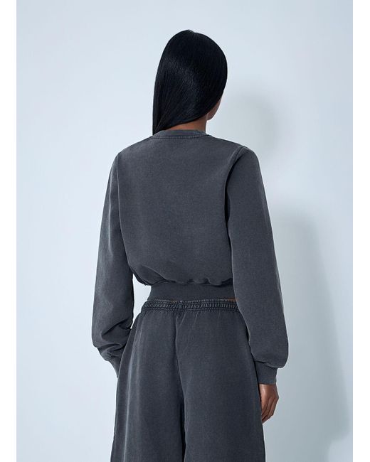 Alexander Wang Blue Logo Motif Cardigan