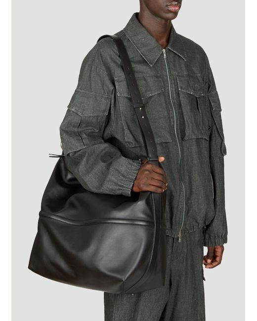 Dries Van Noten Gray Leather Crossbody Bag for men