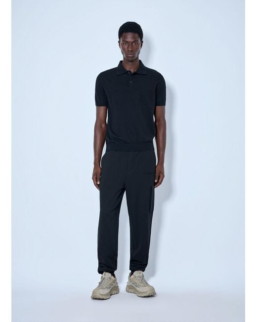 Moncler Blue Piqué Polo Shirt for men