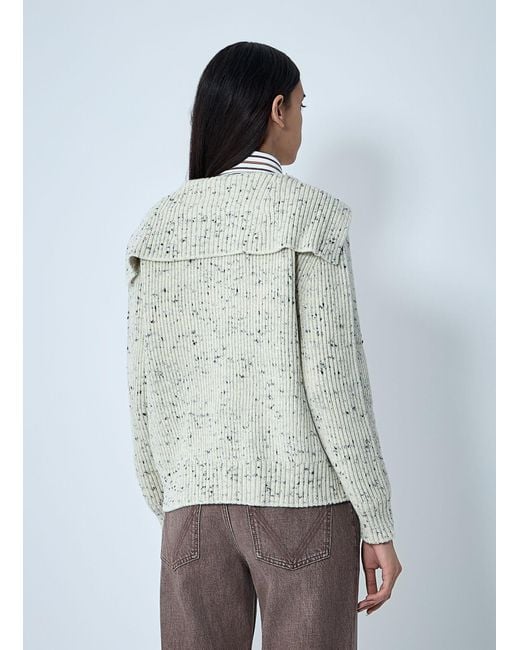Bottega Veneta Gray Wool English Rib Cardigan