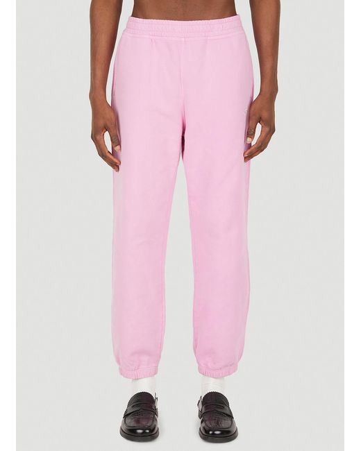 Stussy Cotton Stock Logo Track Pants in Pink | Lyst
