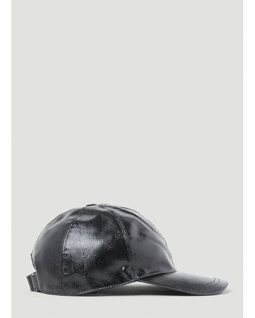 Gucci Gray Gg Embossed Baseball Cap for men