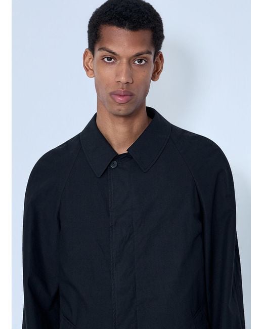 Prada Blue Classic Single-Breasted Coat for men